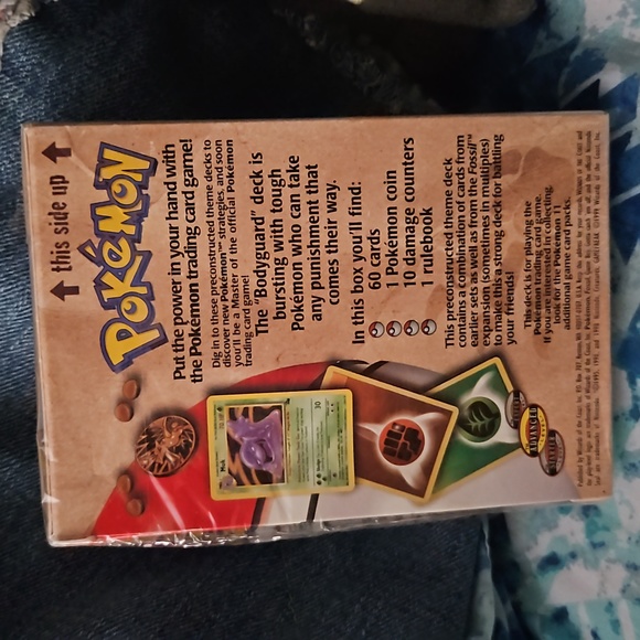 Pokémon NIB, Bodyguard Theme Deck factory sealed! Fossil 1990's. Sanei stuffie - Picture 3 of 10
